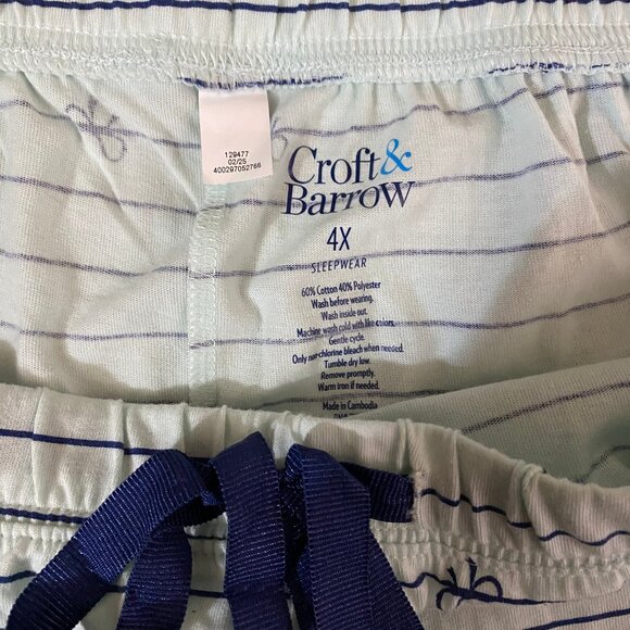 Croft & Barrow Top & Capri Pajama 4X - Picture 8 of 9